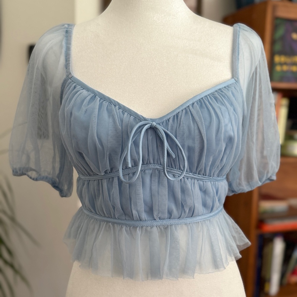 Lush | Sky Blue Crop Top | Small